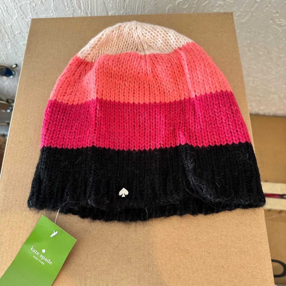 NWT! KATE SPADE COLOR BLOCK BEANIE